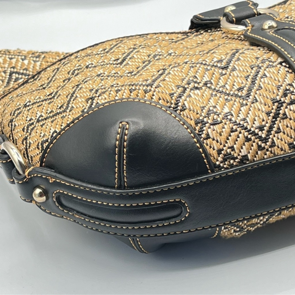 Etienne Aignee Canvas Leather Shoulder Bag Satchel Purse - Picture 8 of 14